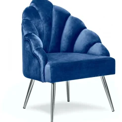 Fauteuil de salon en Métal Bleu Design