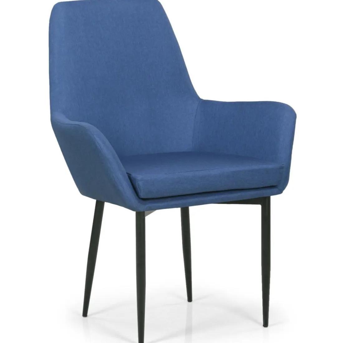 Fauteuil Design Tissu Bleu Fonce ERI