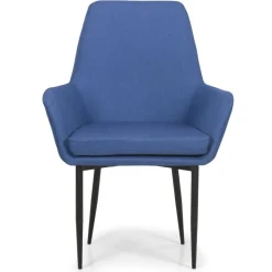 Fauteuil Design Tissu Bleu Fonce ERI