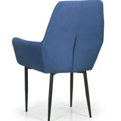 Fauteuil Design Tissu Bleu Fonce ERI