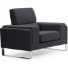 Fauteuil Design Tissu Noir BATO