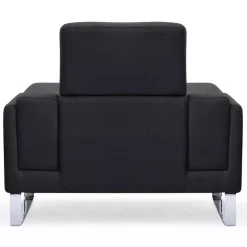 Fauteuil Design Tissu Noir BATO