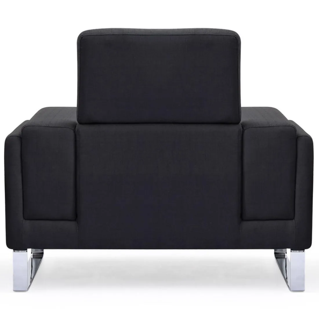 Fauteuil Design Tissu Noir BATO