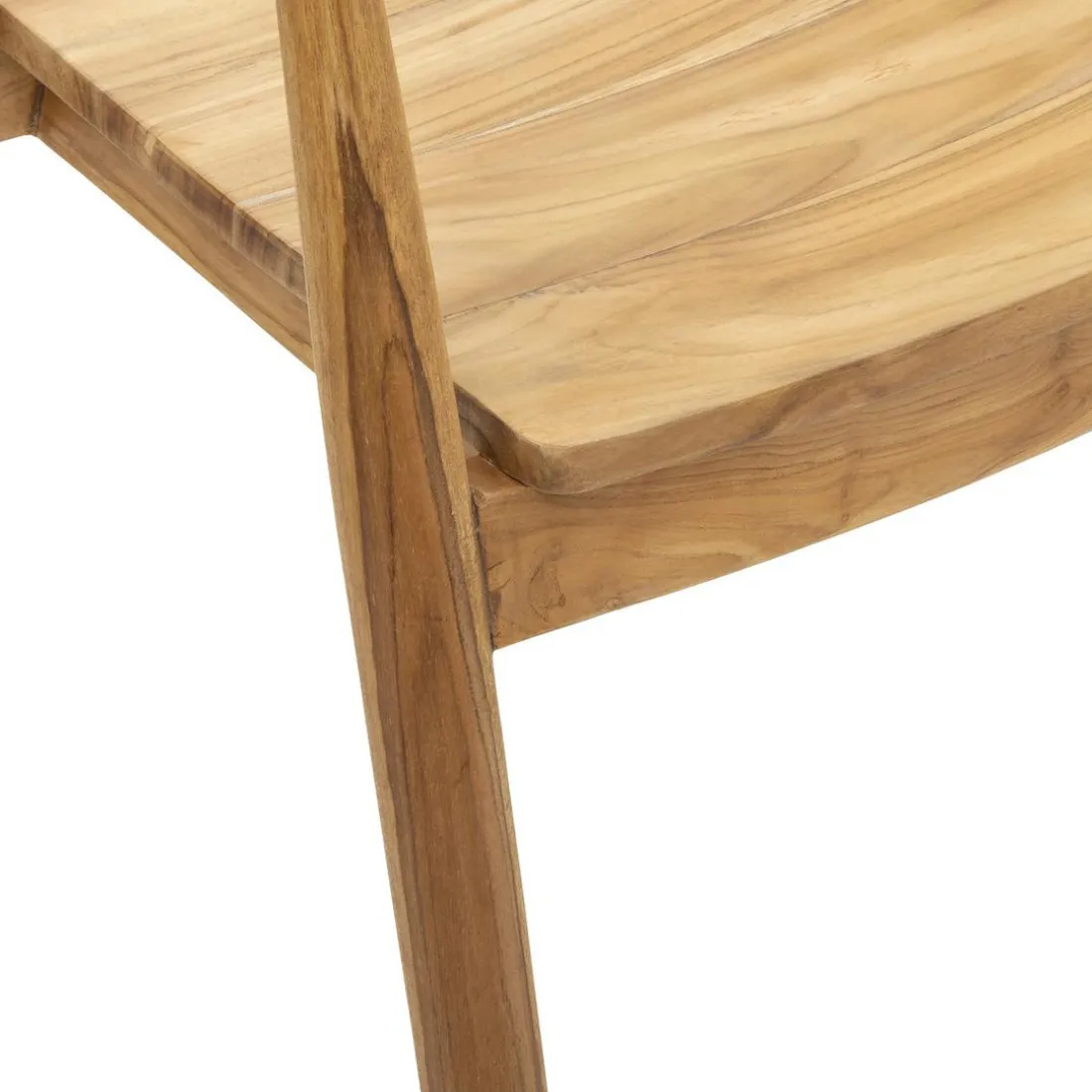 Fauteuil Diner Teck Miyako Naturel Beige