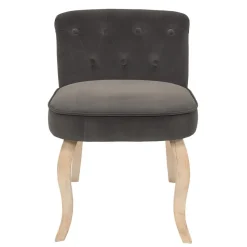 Fauteuil ELEONOR Velours Gris