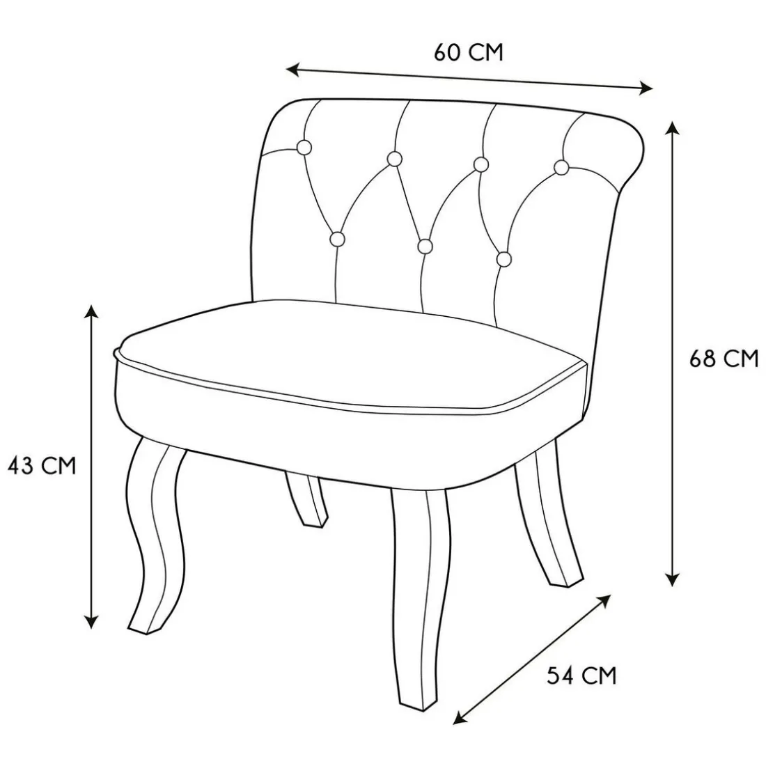 Fauteuil ELEONOR Velours Gris
