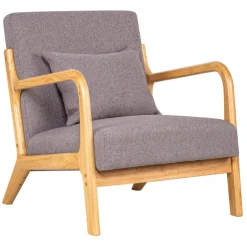 Fauteuil en bois massif Gris
