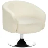 Fauteuil en bouclette blanc
