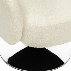 Fauteuil en bouclette blanc