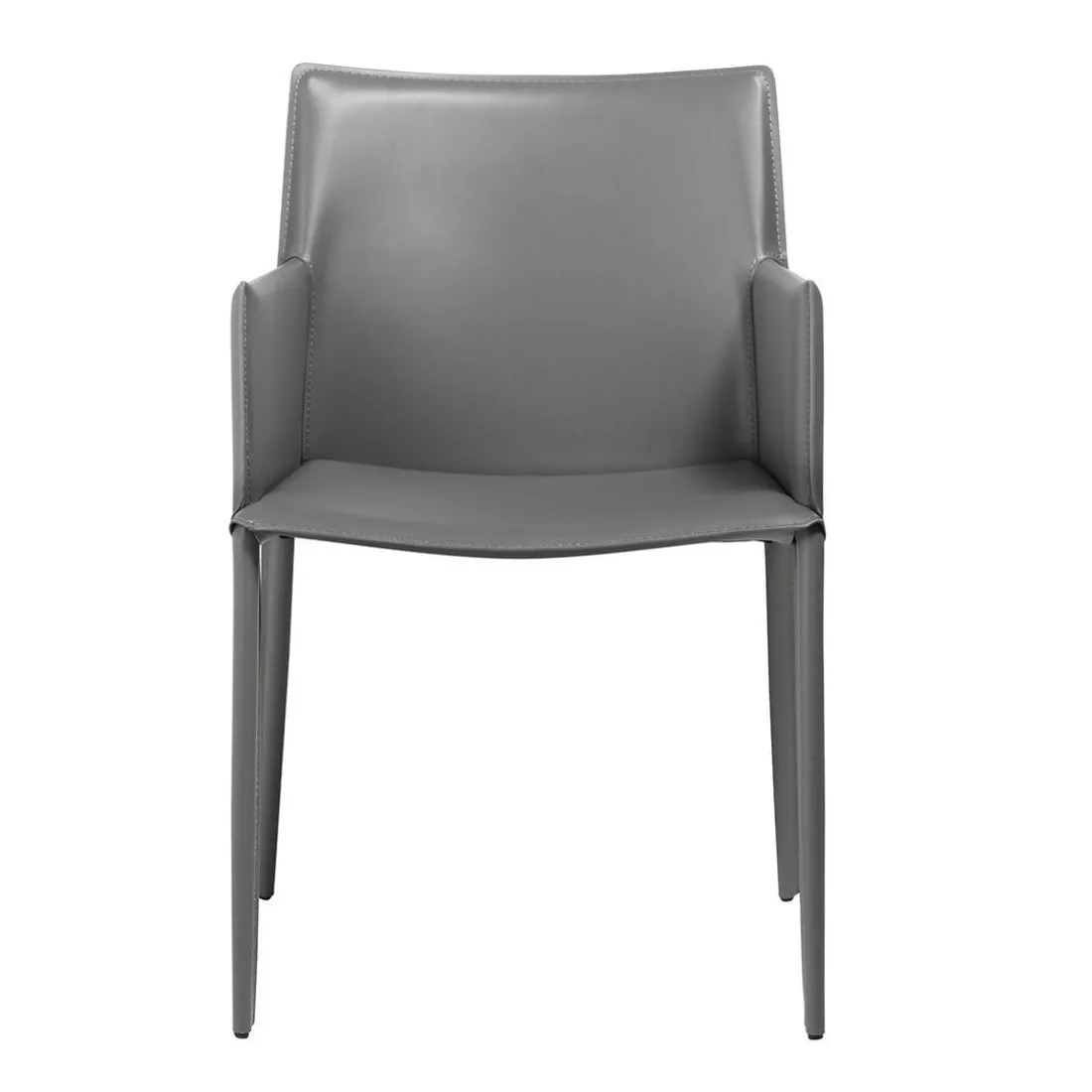 Fauteuil en cuir gris