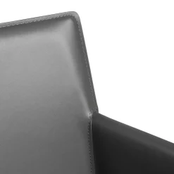 Fauteuil en cuir gris