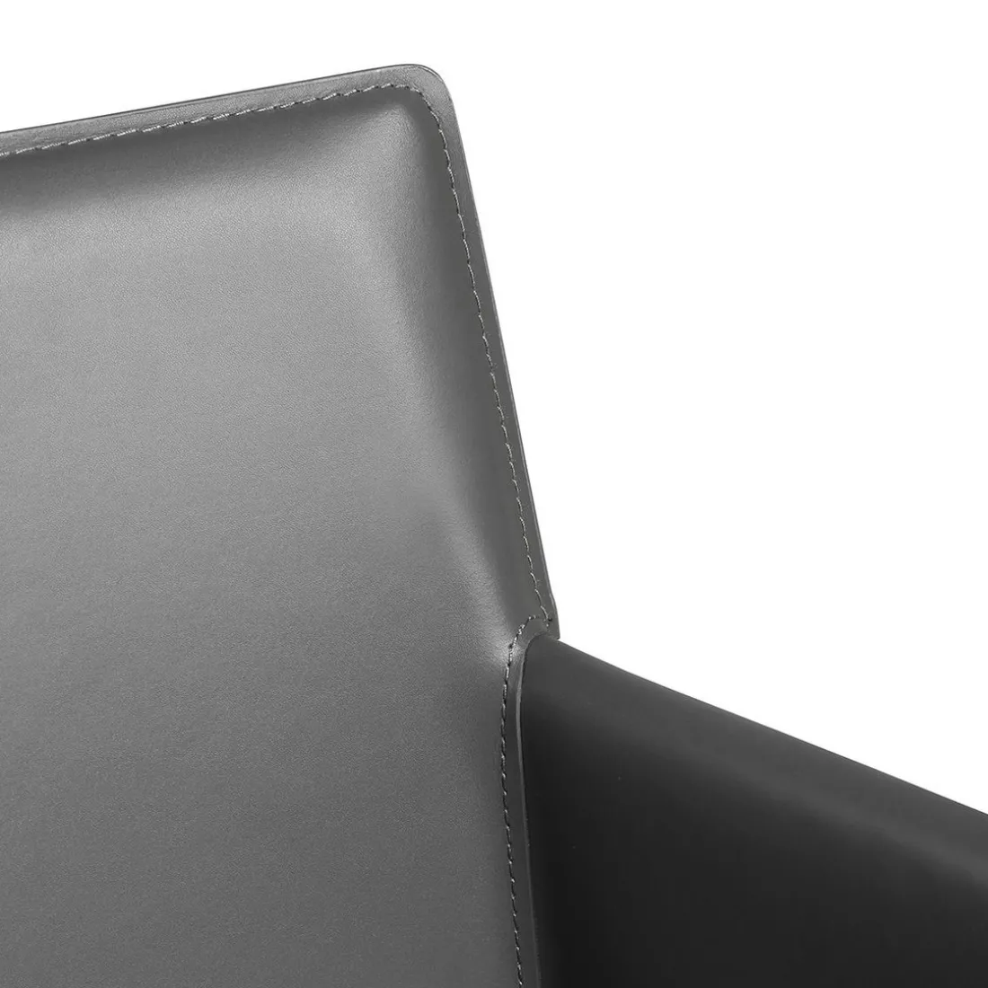 Fauteuil en cuir gris