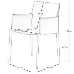 Fauteuil en cuir gris