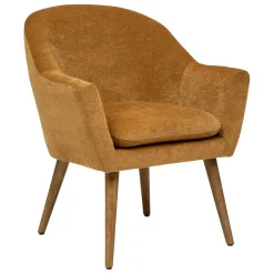 Fauteuil en hévéa ocre