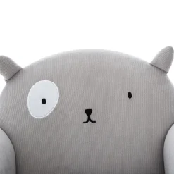 Fauteuil enfant forme animal oreilles chat, gris clair