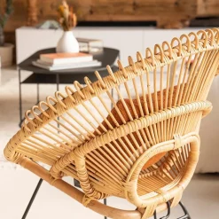 Fauteuil Ethnique Rotin Naturel ATOZZA