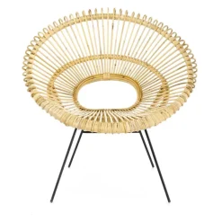 Fauteuil Ethnique Rotin Naturel ATOZZA