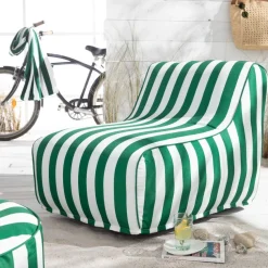 FAUTEUIL GONFLABLE - SUMMER STRIPES Vert 90x60x70cm