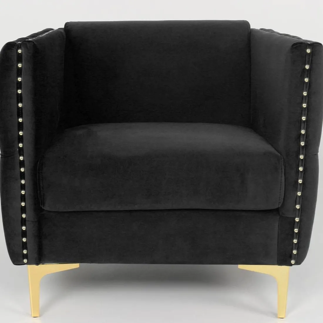 Fauteuil Joshua Velours Noir