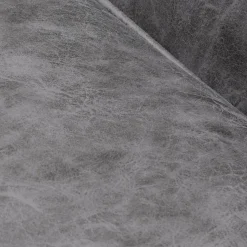 Fauteuil large Macao Tissu effet peau Vintage Gris