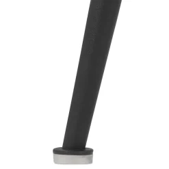 Fauteuil lounge 'NORVEGIA' en tissu bouclé blanc et métal noir