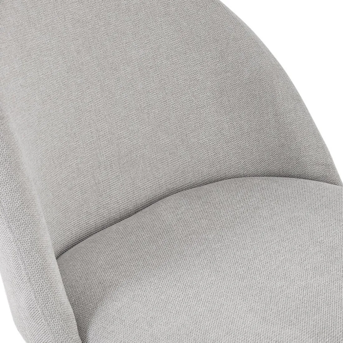 Fauteuil lounge 'ZILLA' en tissu gris et pieds en métal noir