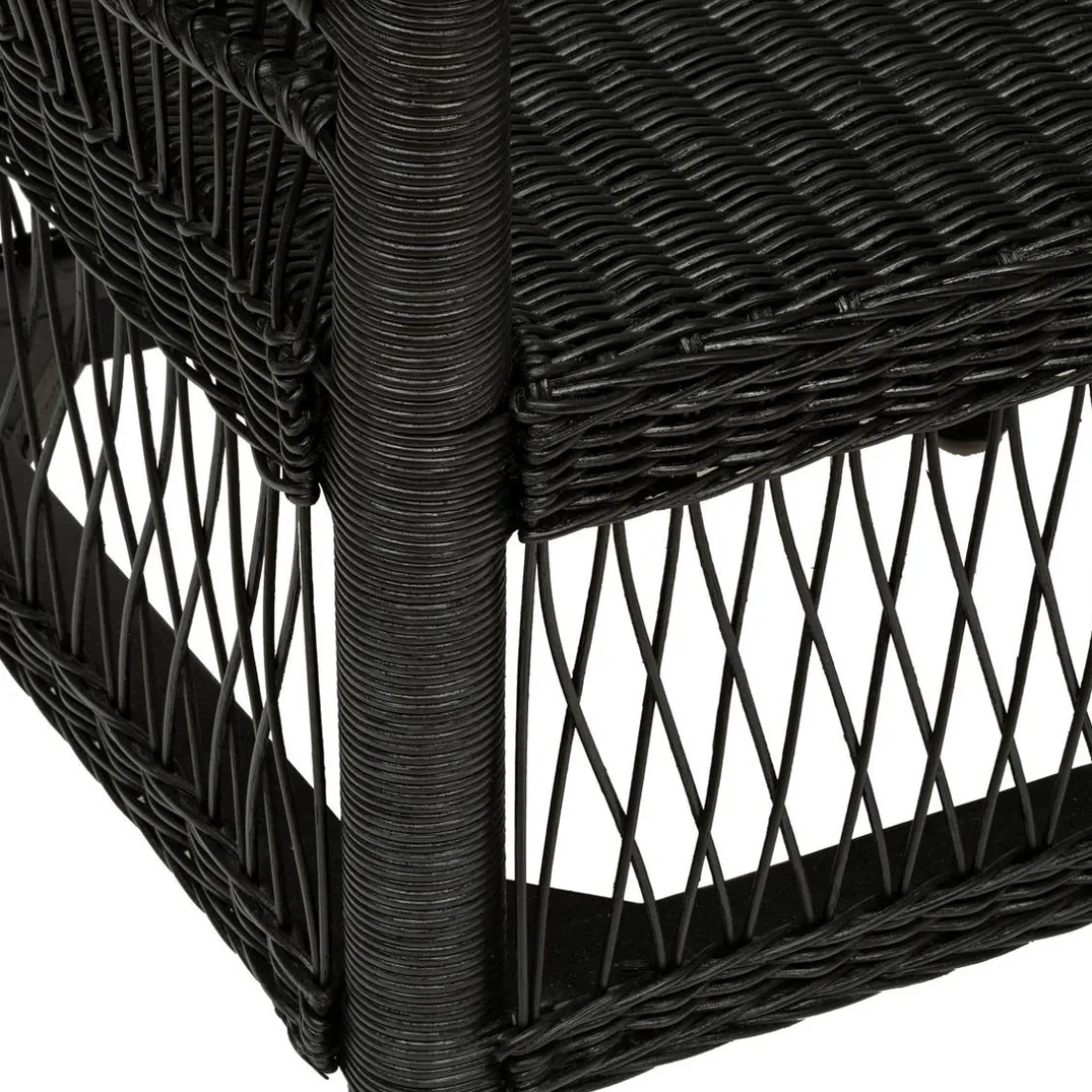 Fauteuil malawi noir MALEVIO