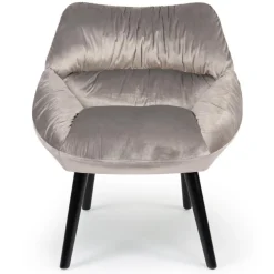Fauteuil moderne et confortable Patrick Velours Gris