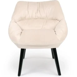 Fauteuil moderne et confortable Patrick Velours Beige