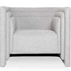 Fauteuil moderne style cubique Fredonia Tissu Gris