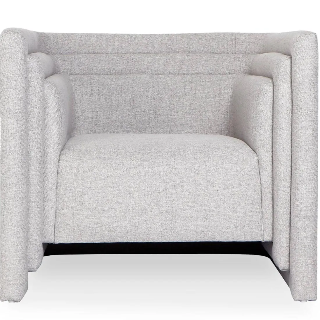 Fauteuil moderne style cubique Fredonia Tissu Gris