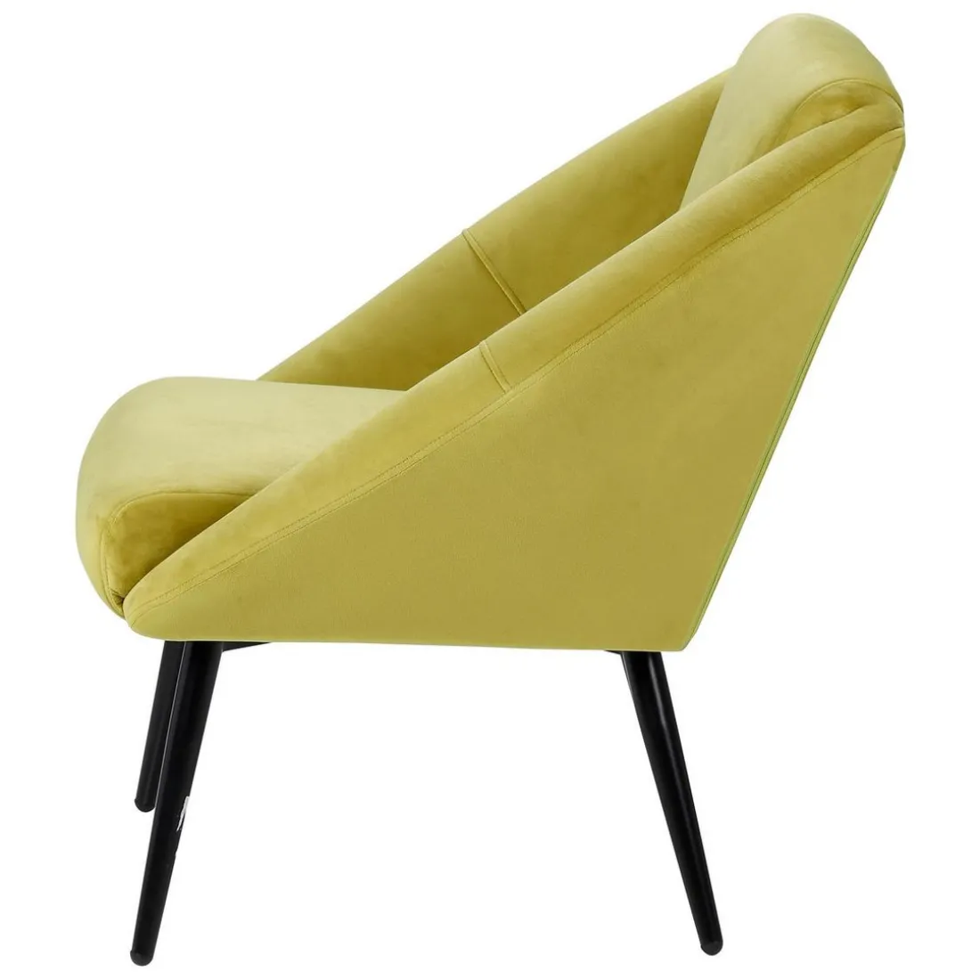 Fauteuil ocre velours