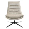 Fauteuil pivotant beige Brava