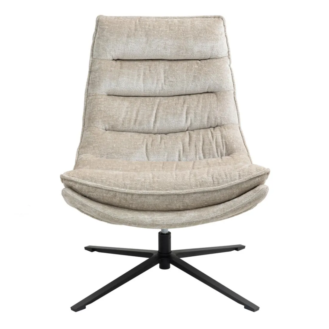 Fauteuil pivotant beige Brava