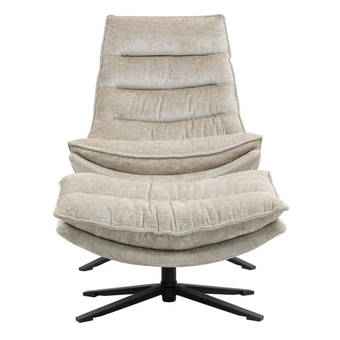 Fauteuil pivotant beige Brava