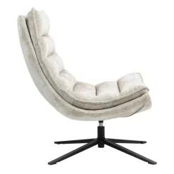 Fauteuil pivotant beige Brava