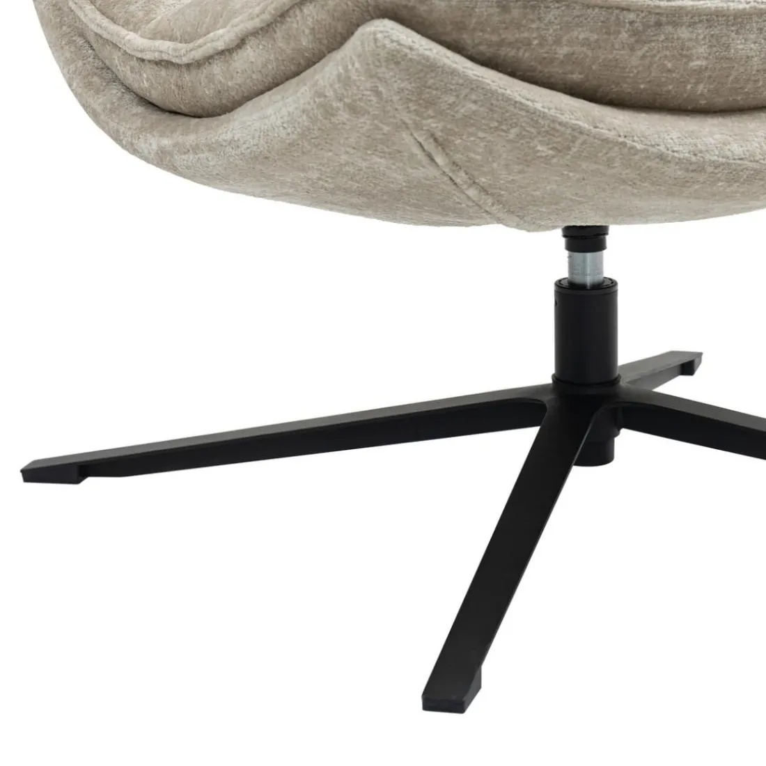 Fauteuil pivotant beige Brava