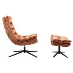 Fauteuil pivotant cuivre Brava