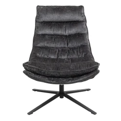 Fauteuil pivotant gris foncé Brava