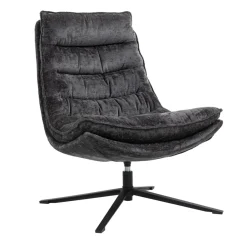 Fauteuil pivotant gris foncé Brava