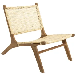 Fauteuil Rotin Timor Naturel Beige Lin