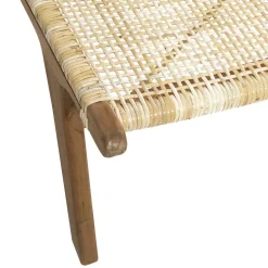 Fauteuil Rotin Timor Naturel Beige Lin