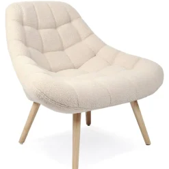 Fauteuil scandinave Danios Tissu bouclette Beige