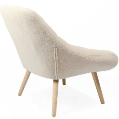 Fauteuil scandinave Danios Tissu bouclette Beige