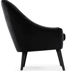 Fauteuil scandinave en velours noir