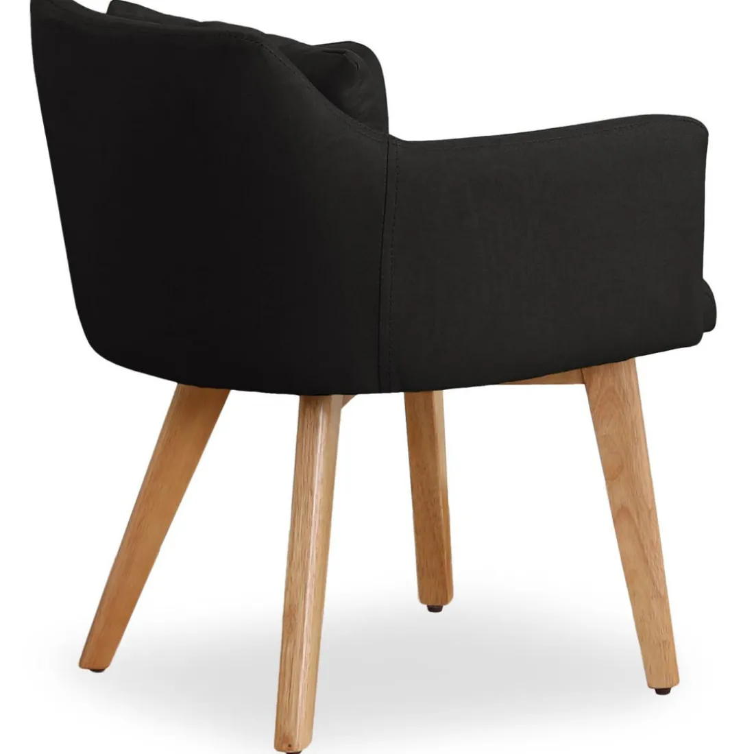 Fauteuil Scandinave Tissu Noir SENDAT