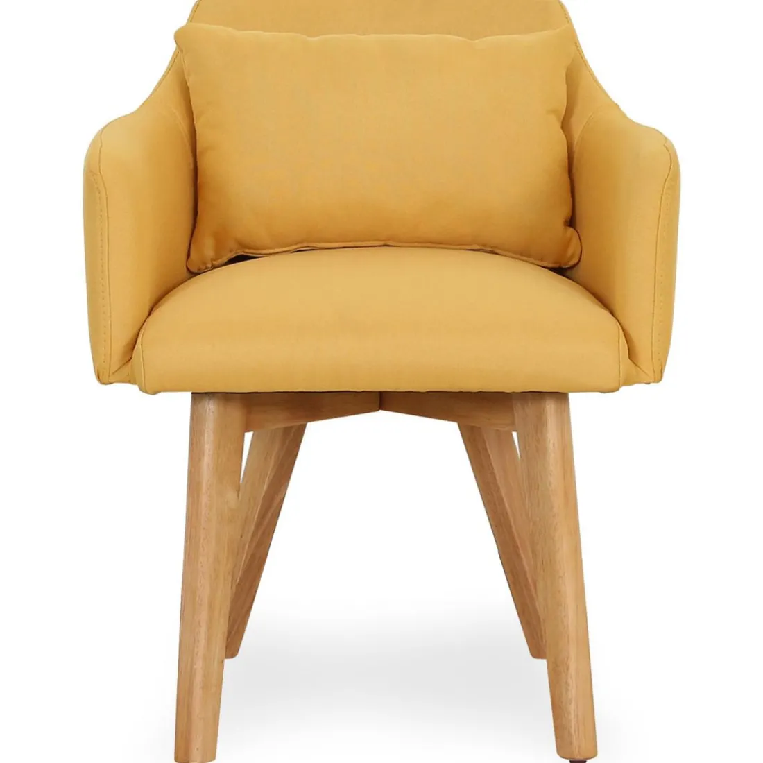 Fauteuil Scandinave Tissu Jaune SENDAT