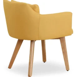 Fauteuil Scandinave Tissu Jaune SENDAT