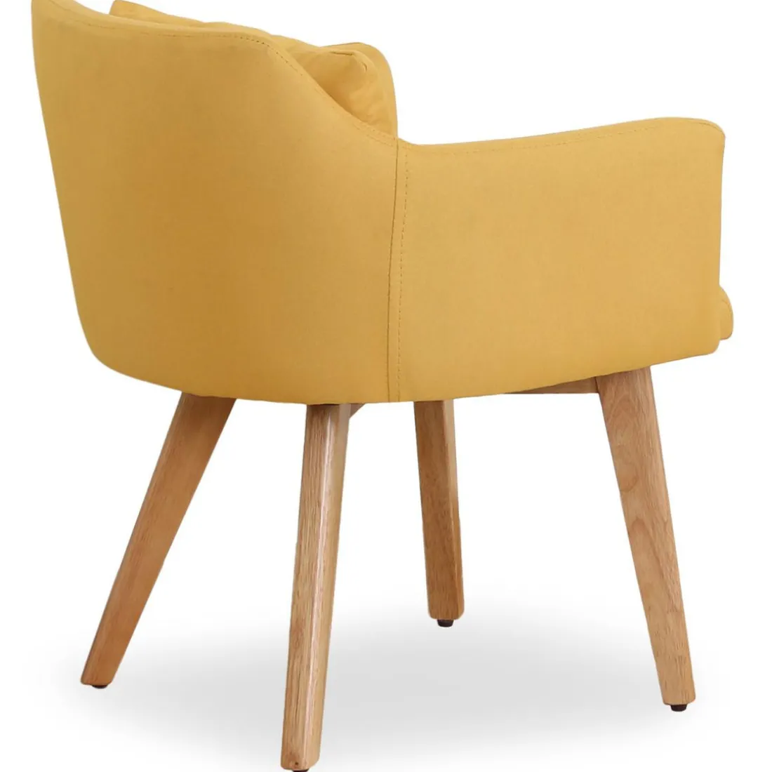 Fauteuil Scandinave Tissu Jaune SENDAT
