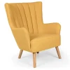 Fauteuil scandinave tissu en Jaune